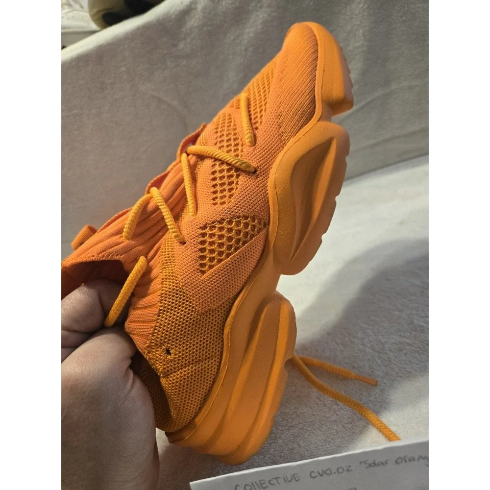 SIA Collective CU.02 Solar Orange Mens Size 10 Knit Chunky Sneakers